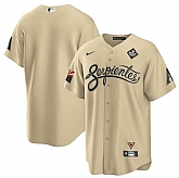 Men's Arizona Diamondbacks Blank Gold 2023 World Series City Connect Cool Base Stitched Jersey Dzhi,baseball caps,new era cap wholesale,wholesale hats